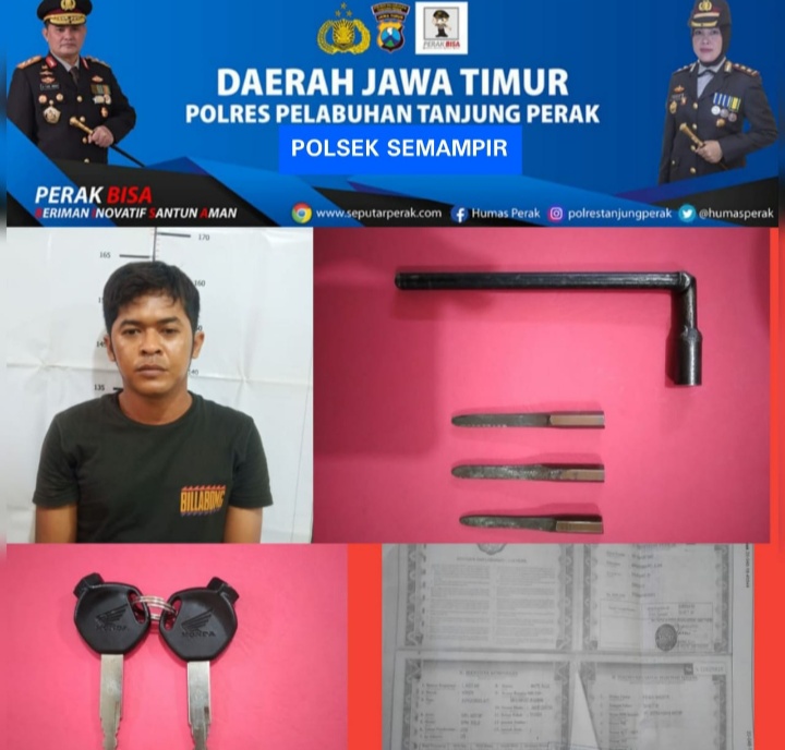 Puluhan Kali Melakukan Aksi Curanmor, Seorang Residivis Dicokok Polisi