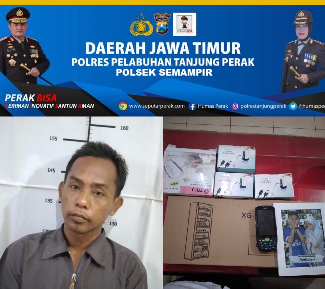 Polisi Semampir Bekuk Pelaku dan Penadah Pencurian di Gudang JNT