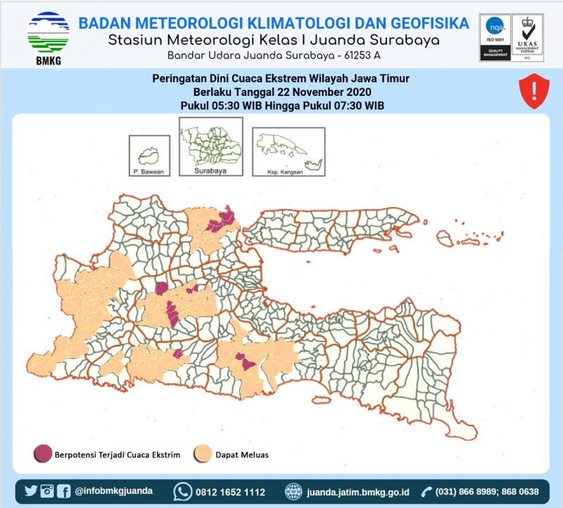 Prakiraan Cuaca Hujan Sedang Hingga Lebat Disertai Petir