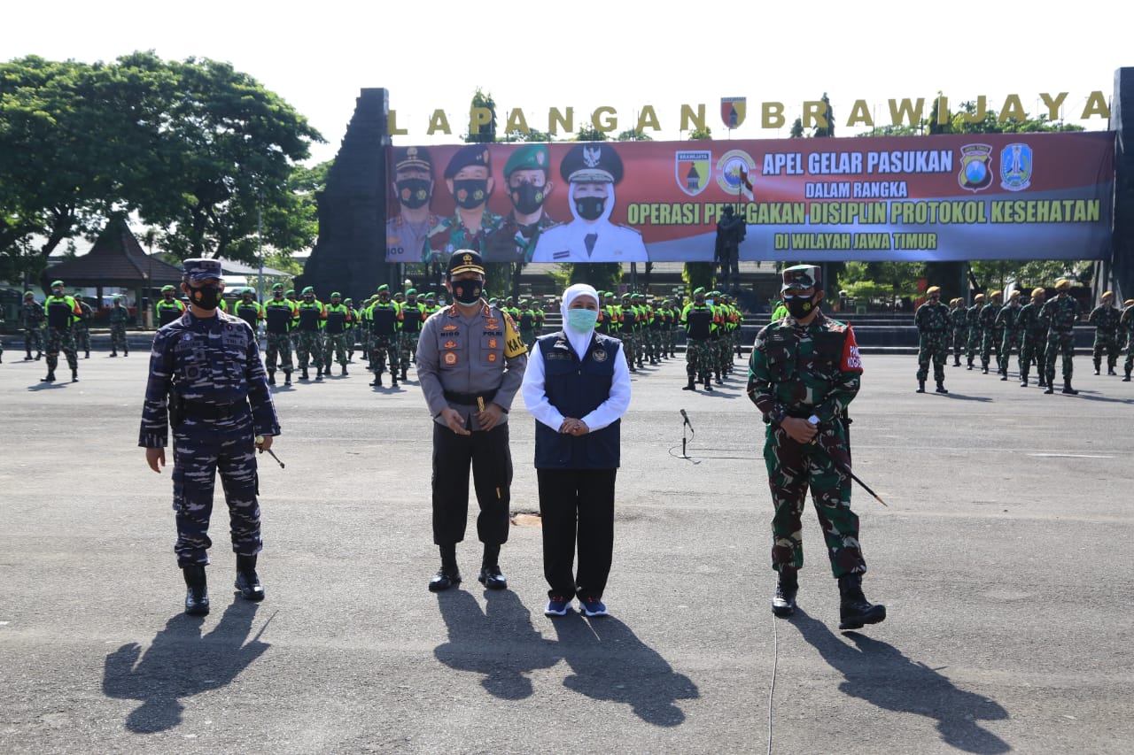 Kasus Covid-19 Meningkat Tajam, Forkopimda Jatim Gelar Operasi Penegakan Disiplin Protokol Kesehatan