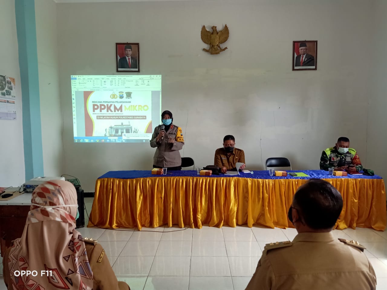 Pembentukan Posko PPKM Mikro, Kapolsek Mulyorejo Beri Pemaparan di Rapat Koordinasi