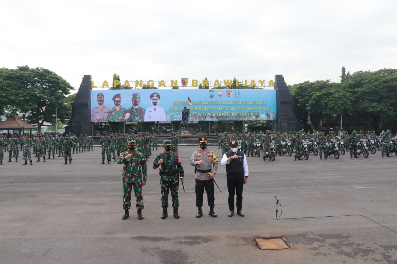 Perkuat Pengaman di Tingkat RT/RW, Apel Gelar Pasukan PPKM Mikro Diselenggarakan di Lapangan Makodam