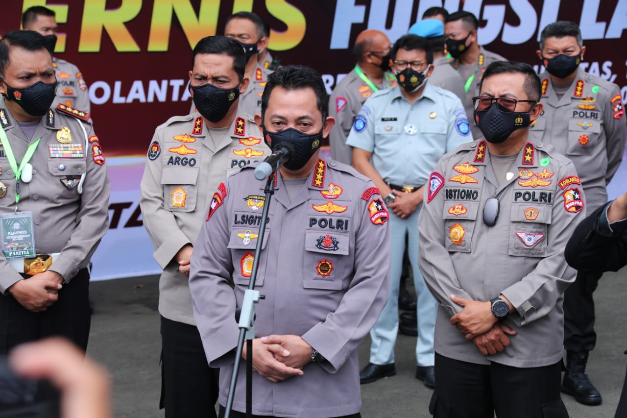 Kapolri Minta Korlantas Terus Berinovasi Dalam Rakernis Lantas di Serpong