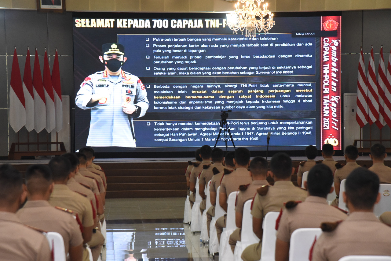 Kapolri Beri Pembekalan Kepada 101 Capaja AAL Angkatan Ke-66