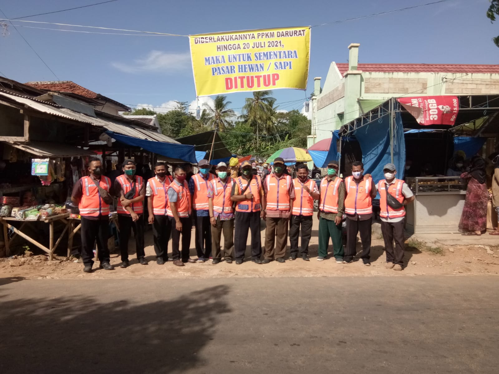 Pasar Hewan Ditutup Sementara Oleh Forkopimda Sumenep Selama PPKM Darurat