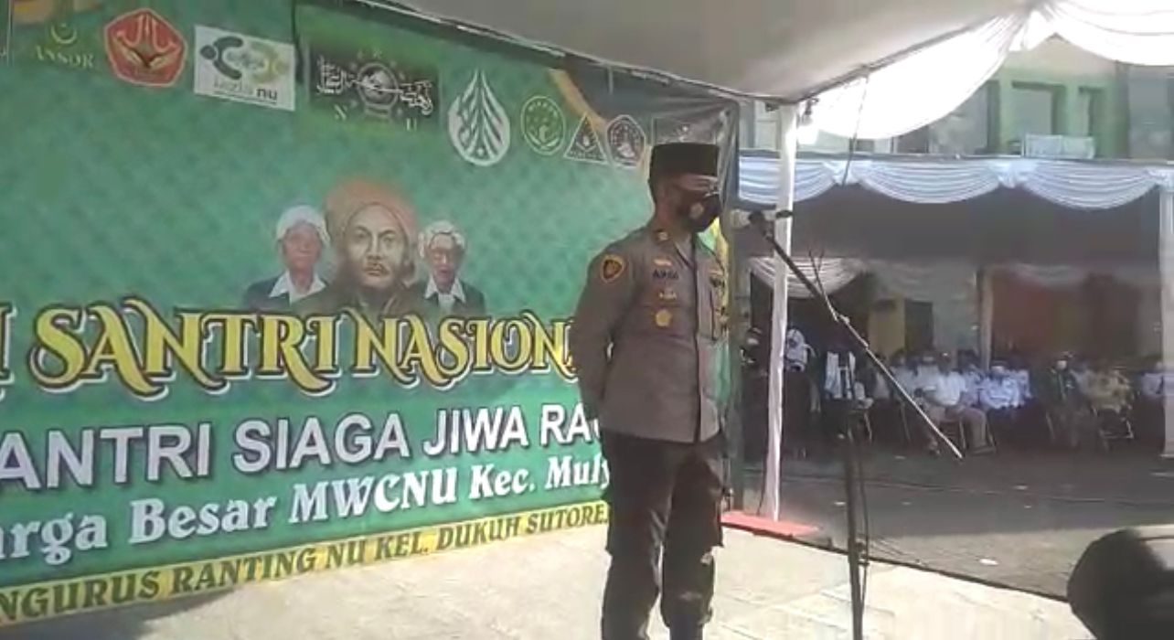 Hadiri Upacara, Kapolsek Mulyorejo: Selamat Hari Santri Tahun 2021