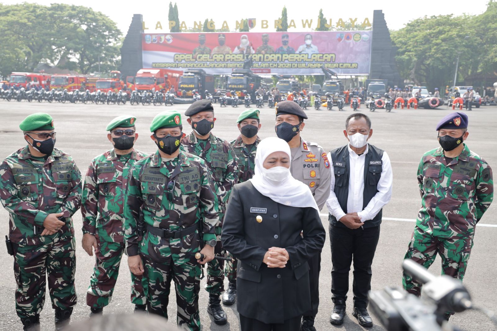 Waspada Bencana Alam, Forkopimda Jawa Timur Gelar Apel Kontijensi