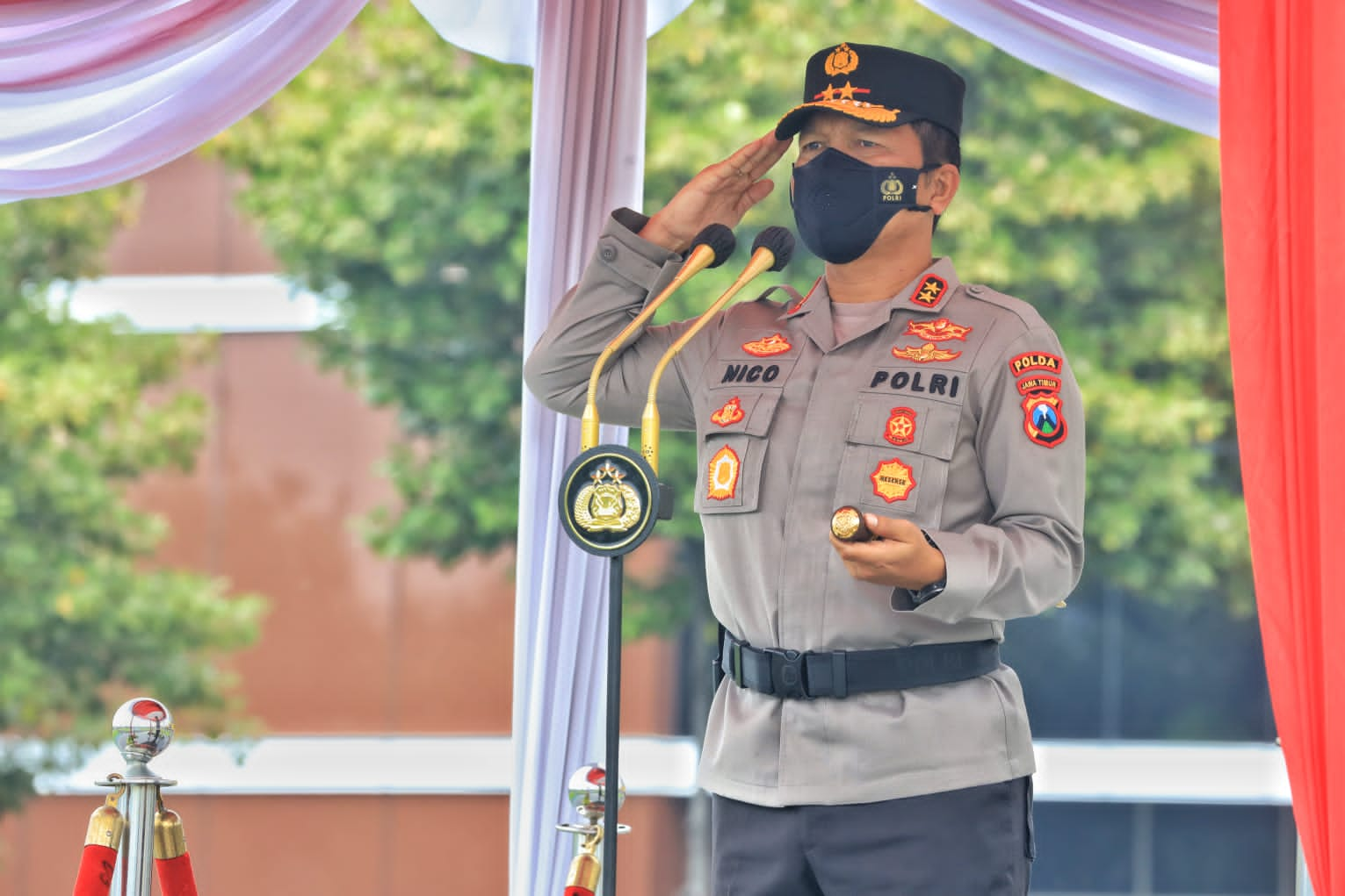 Kapolda Jatim Pimpin Apel Gelar Pasukan Ops Zebra Semeru 2021