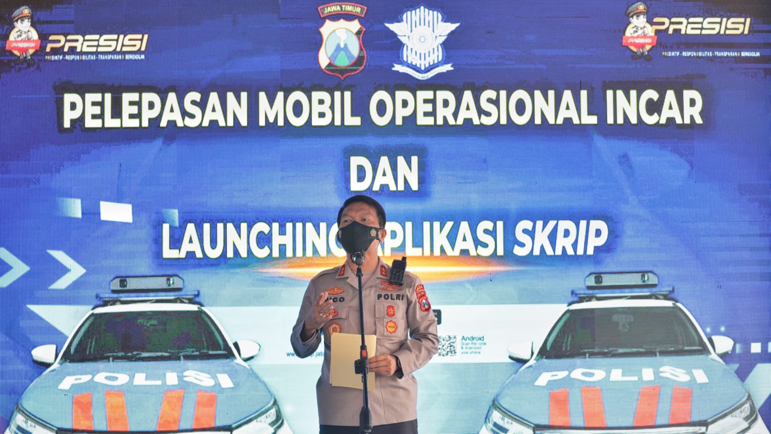 Aplikasi SKRIP dan 12 Unit Mobil INCAR Resmi Diluncurkan Kapolda Jatim