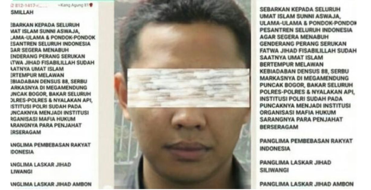 Penyebar Seruan Jihad Lawan Densus 88 dan Bakar Polres Diberi Peringatan Tim Siber Polri