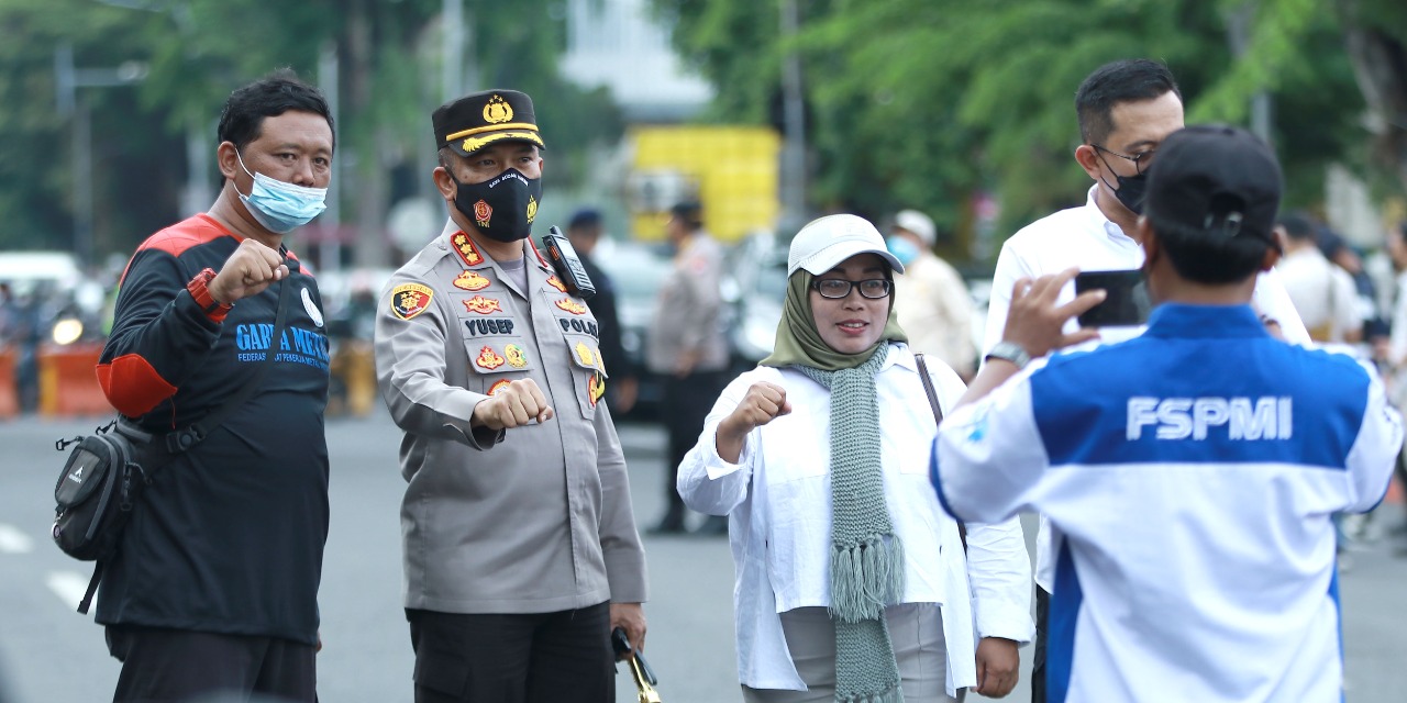 Kapolrestabes Surabaya Tegaskan Aksi Unjuk Rasa Buruh FSPMI Tidak Ricuh