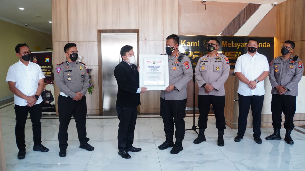 Presisi Award 2021 Lemkapi Diraih Polresta Sidoarjo