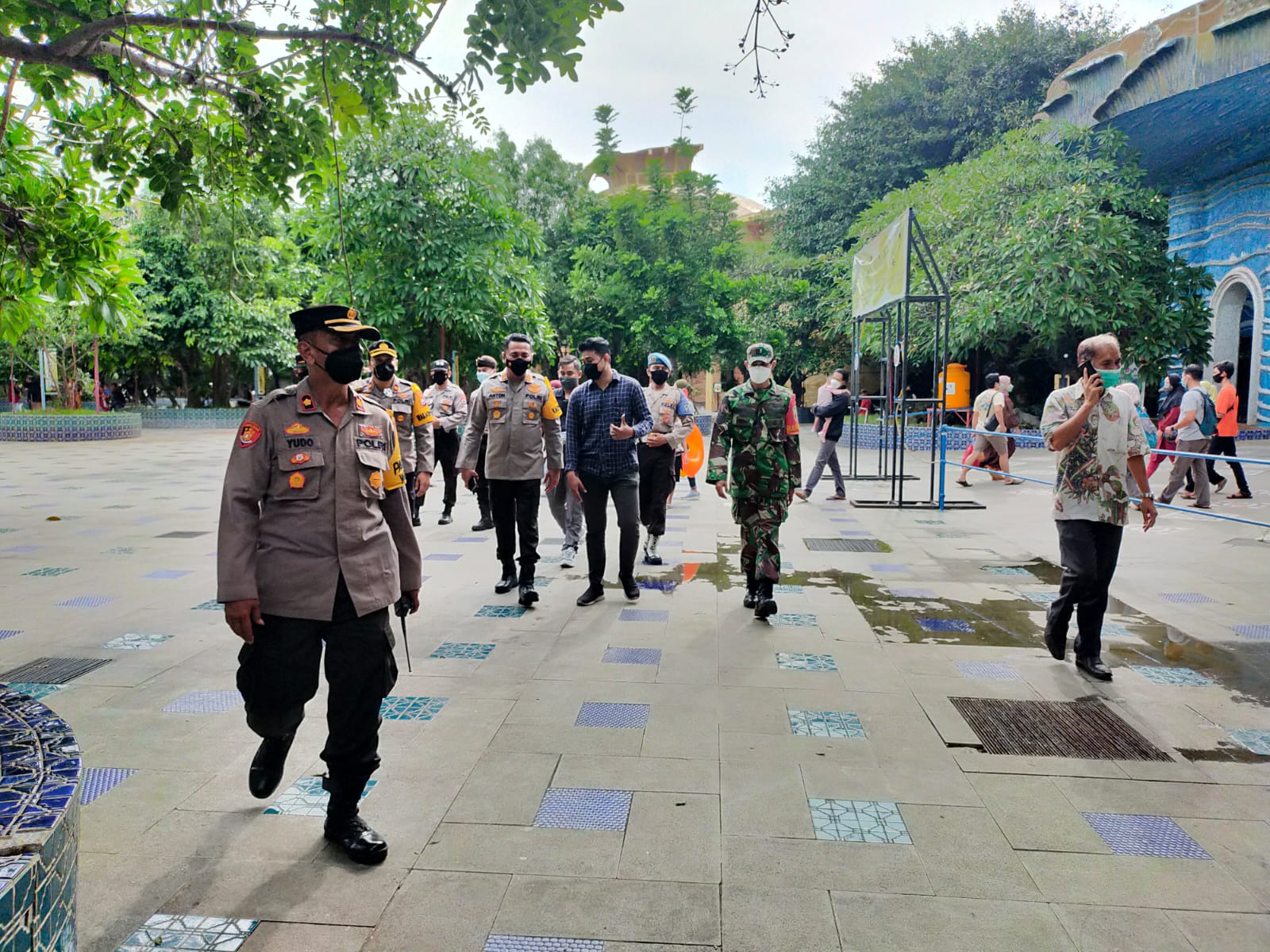 Pengamanan dan Prokes di Wisata Kenpark Kenjeran Dicek Kapolres Pelabuhan Tanjung Perak