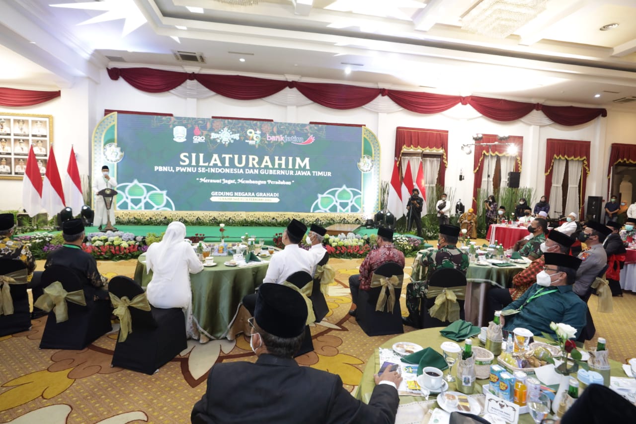 Ketum PBNU dan PWNU Se-Indonesia Silaturahmi Bersama Forkopimda Jatim di Grahadi