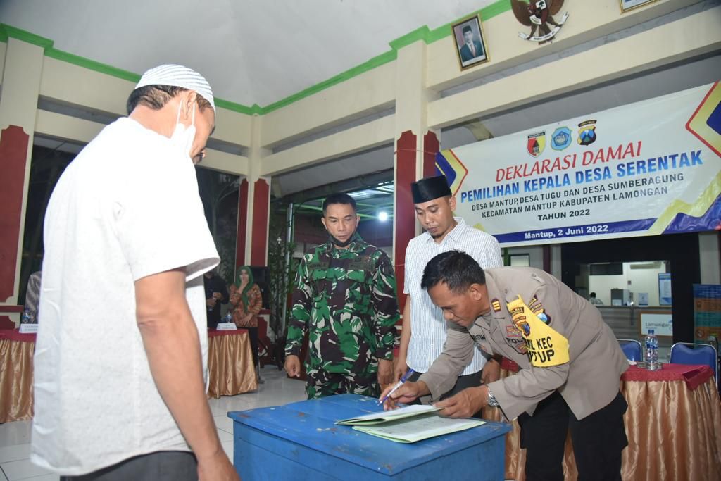 Ini Pesan Kapolres Lamongan Pada Deklarasi Damai Pilkades Serentak