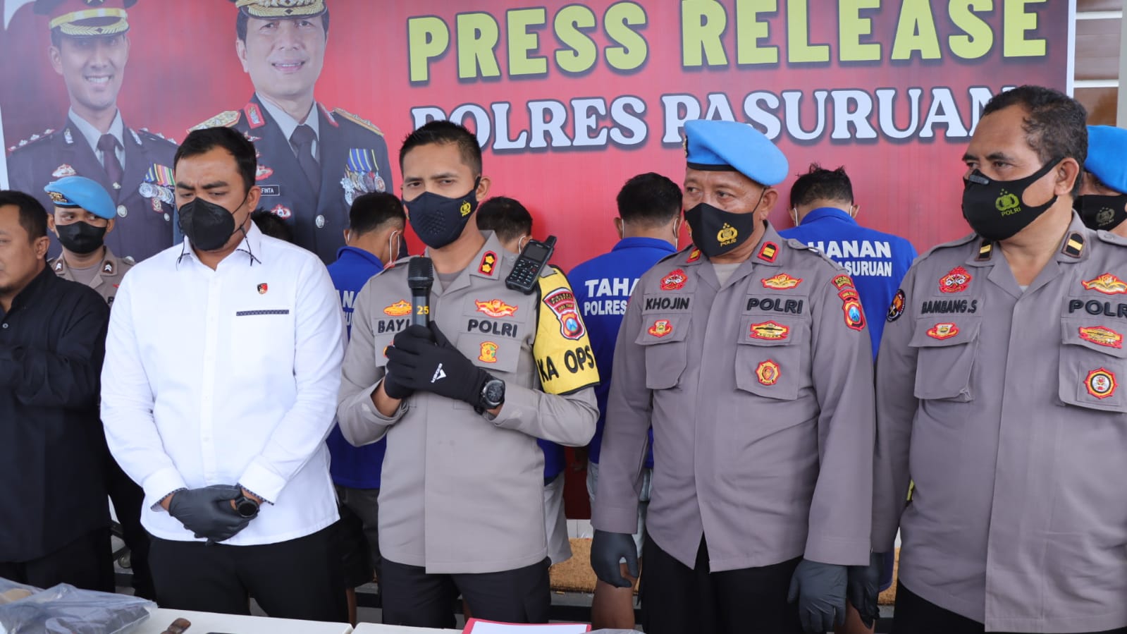 Wujudkan Kamtibmas, Polres Pasuruan Amankan 5 Tersangka Jaringan Curanmor