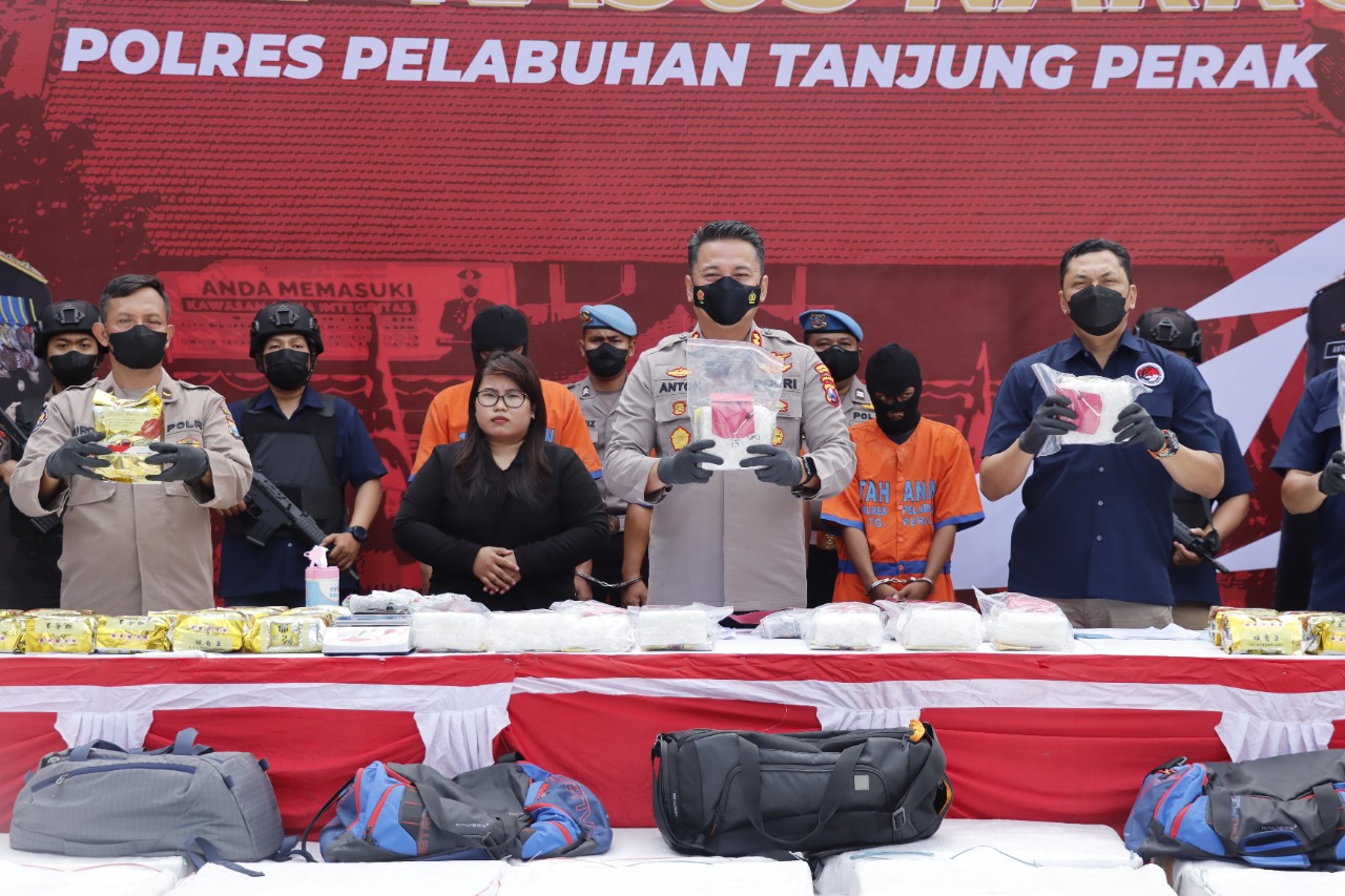 Polres Tanjung Perak Gagalkan Peredaran Narkoba, 3 Tersangka dan 36.27 Kg Sabu Berhasil Diamankan