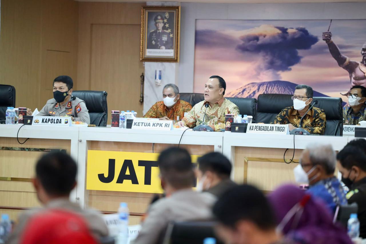 Ketua KPK Beri Arahan dalam Rakor Sinergitas Penegakan Hukum Tipikor di Polda Jatim