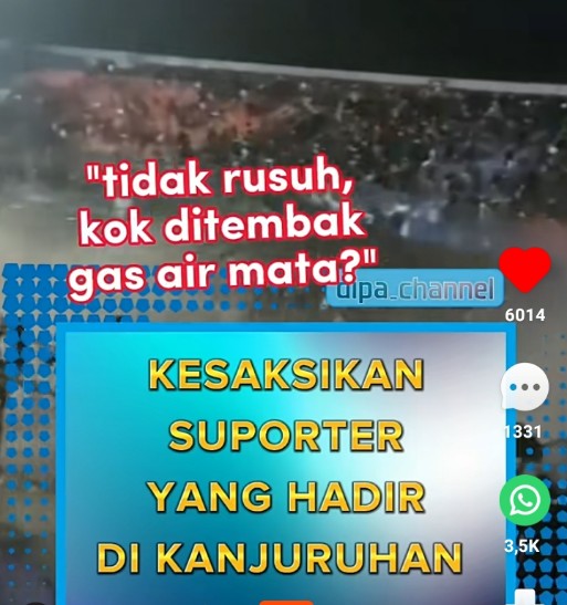 Kesaksian Suporter Yang Hadir di Kanjuruhan, “Semua Kesalahan Polisi”