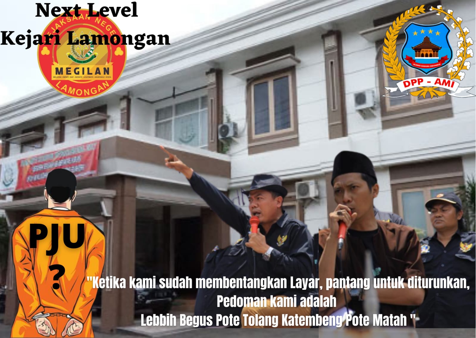 AMI Deadline Kejari Lamongan 7×24 Jam Untuk Segera Tetapkan Tersangka Kasus PJU