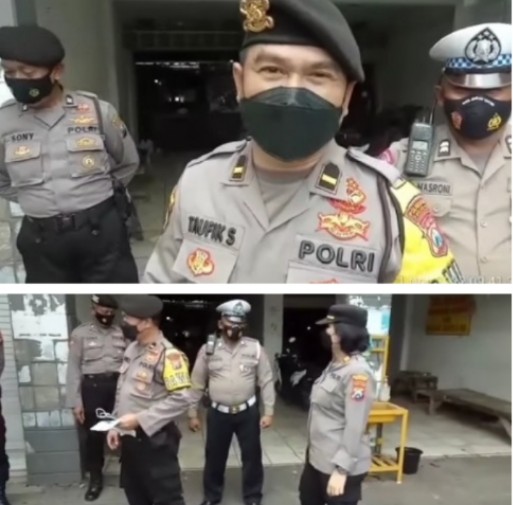 Rutin Gelar Patroli Mobile, Polsek Mulyorejo Himbau Prokes & Bagi Bagi Masker Gratis