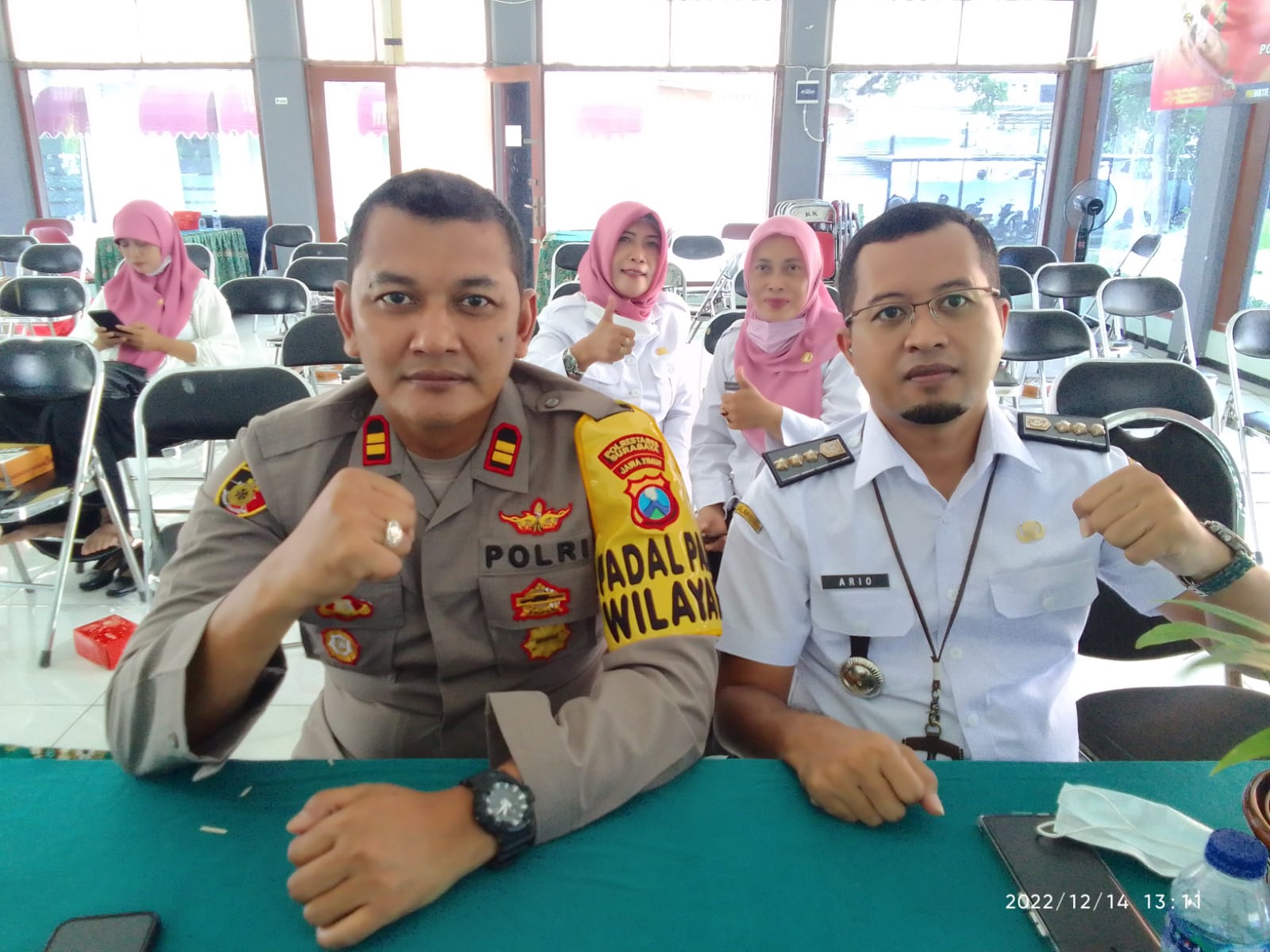 Polsek Gunung Anyar dan Tiga Pilar Giat Zoom Meeting Diskusi Panel di Pendopo Mapolsek Gy.