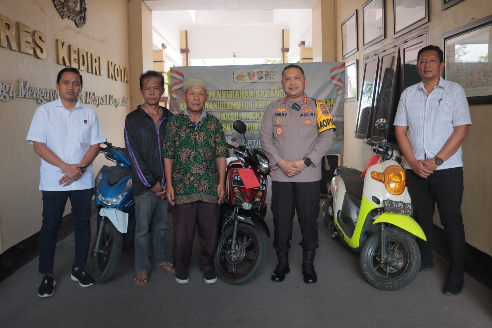 Tidak Percuma Lapor Polisi, Polres Kediri Kota Kembalikan Kendaraan Ke Warga