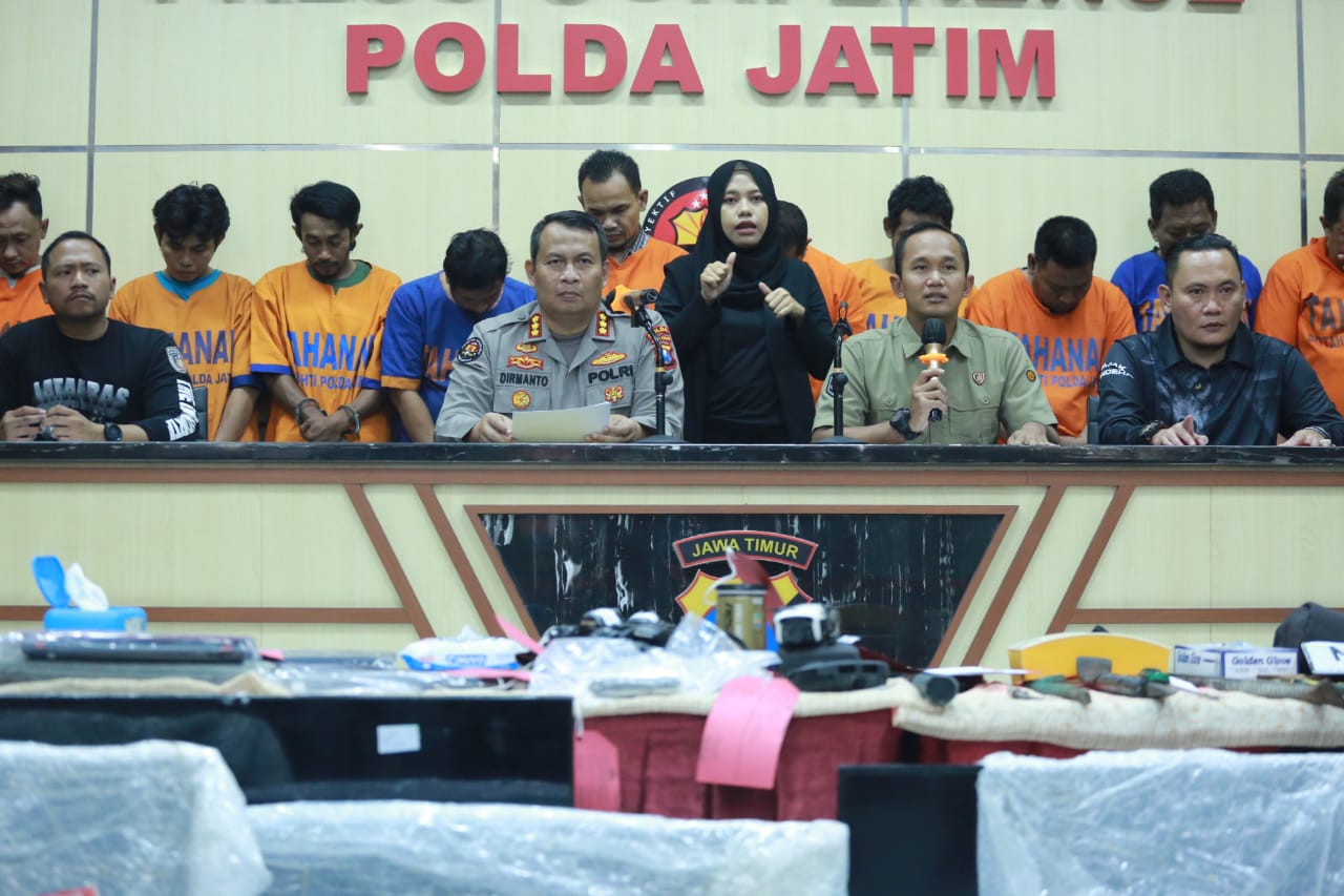 Komplotan Pembobol Rumah Beserta Penadah Diringkus Polda Jatim