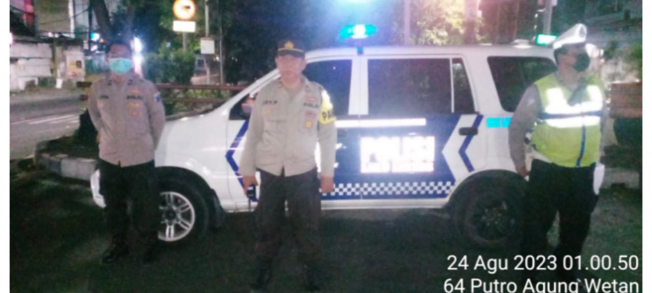 Antisipasi Aksi Kriminalitas dan Balap Liar, Polsek Tambaksari Terus Lakukan Patroli Malam