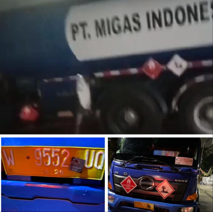 Ngerri???, Truck Tangki PT. Migas Indonesia Jaya Isi Jerigen BBM Subsidi Didekat Kantor Polisi