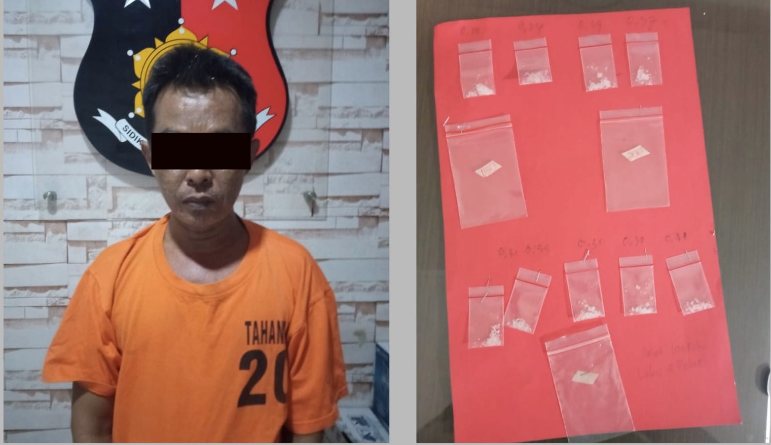 Temukan 9 Poket Sabu, Pengedar Sawah Pulo SR Terancam Hukuman 20 Tahun Penjara