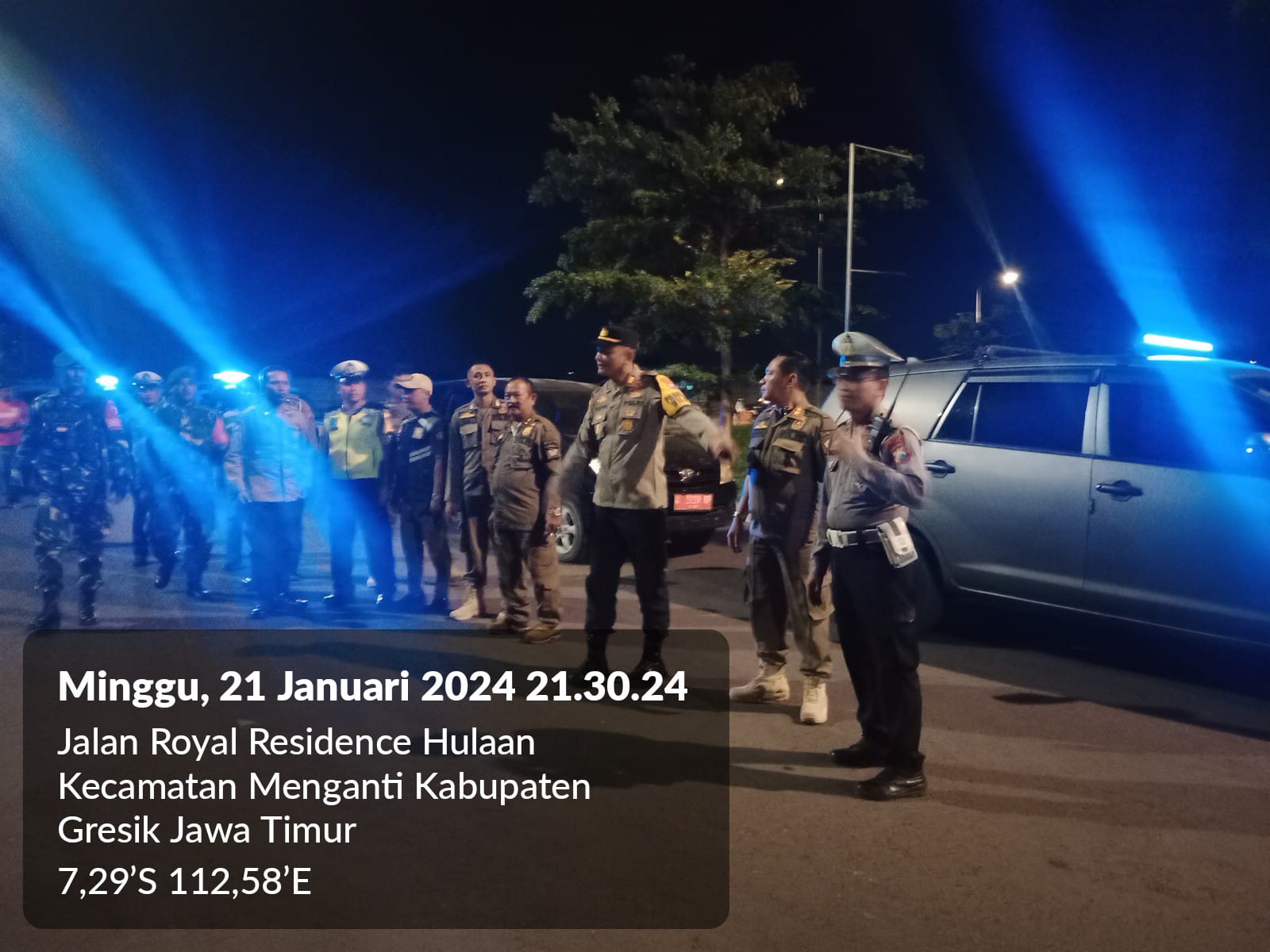 Antisipasi Kriminalitas 3 Cepu & Gengster, Polsek Menganti Rutin Gelar Patroli Malam