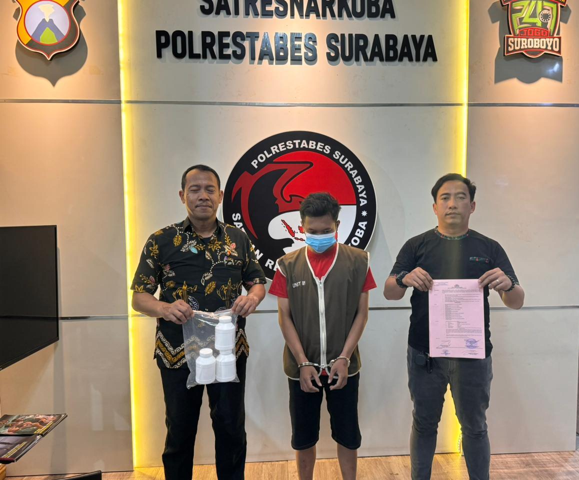 Satresnarkoba Polrestabes Surabaya Berhasil Tangkap Pengedar Pil Dobel L