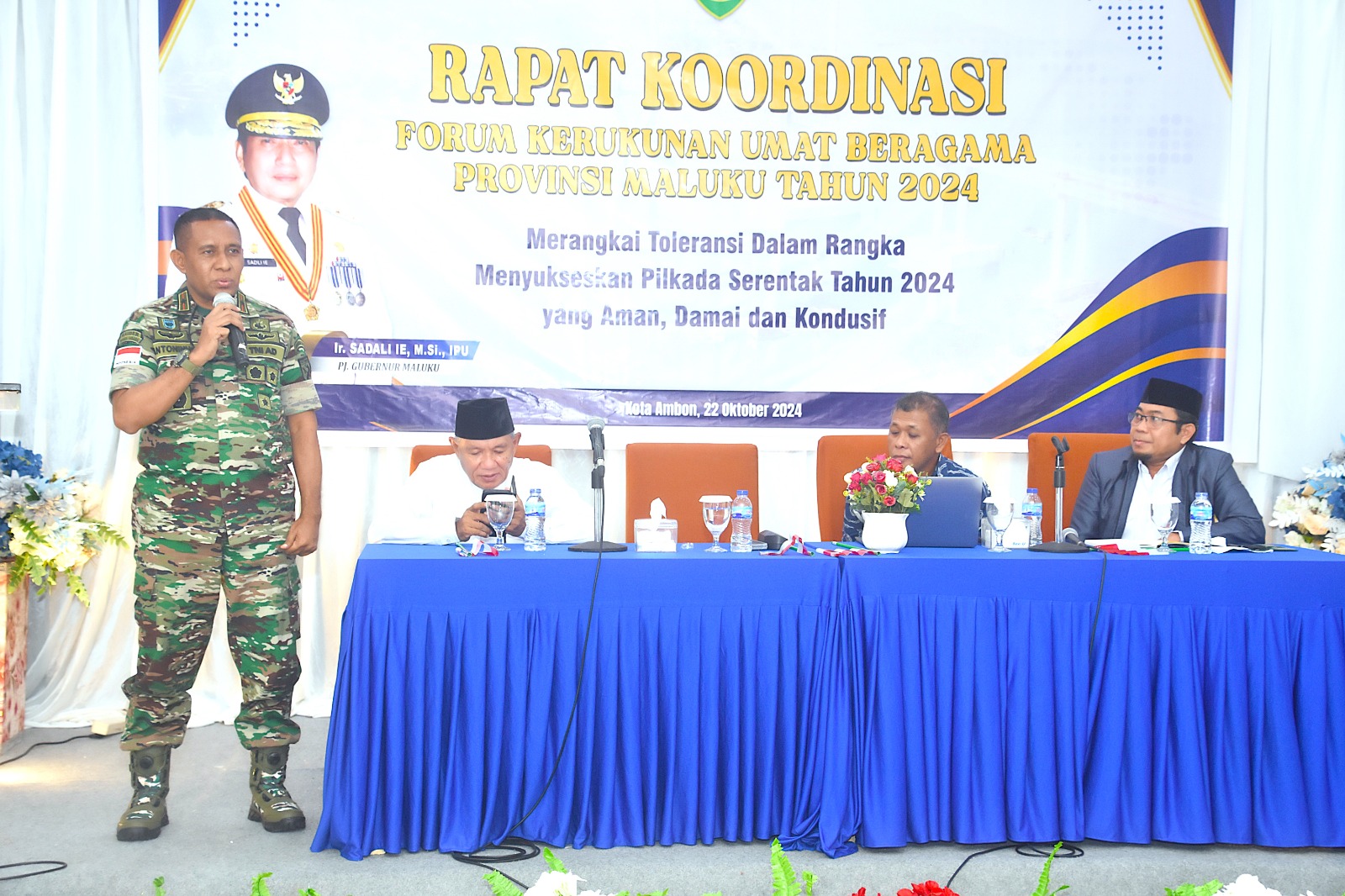 Danrem 151/Binaiya Sebagai Narasumber Profesional dalam Rapat Koordinasi FKUB Maluku 2024