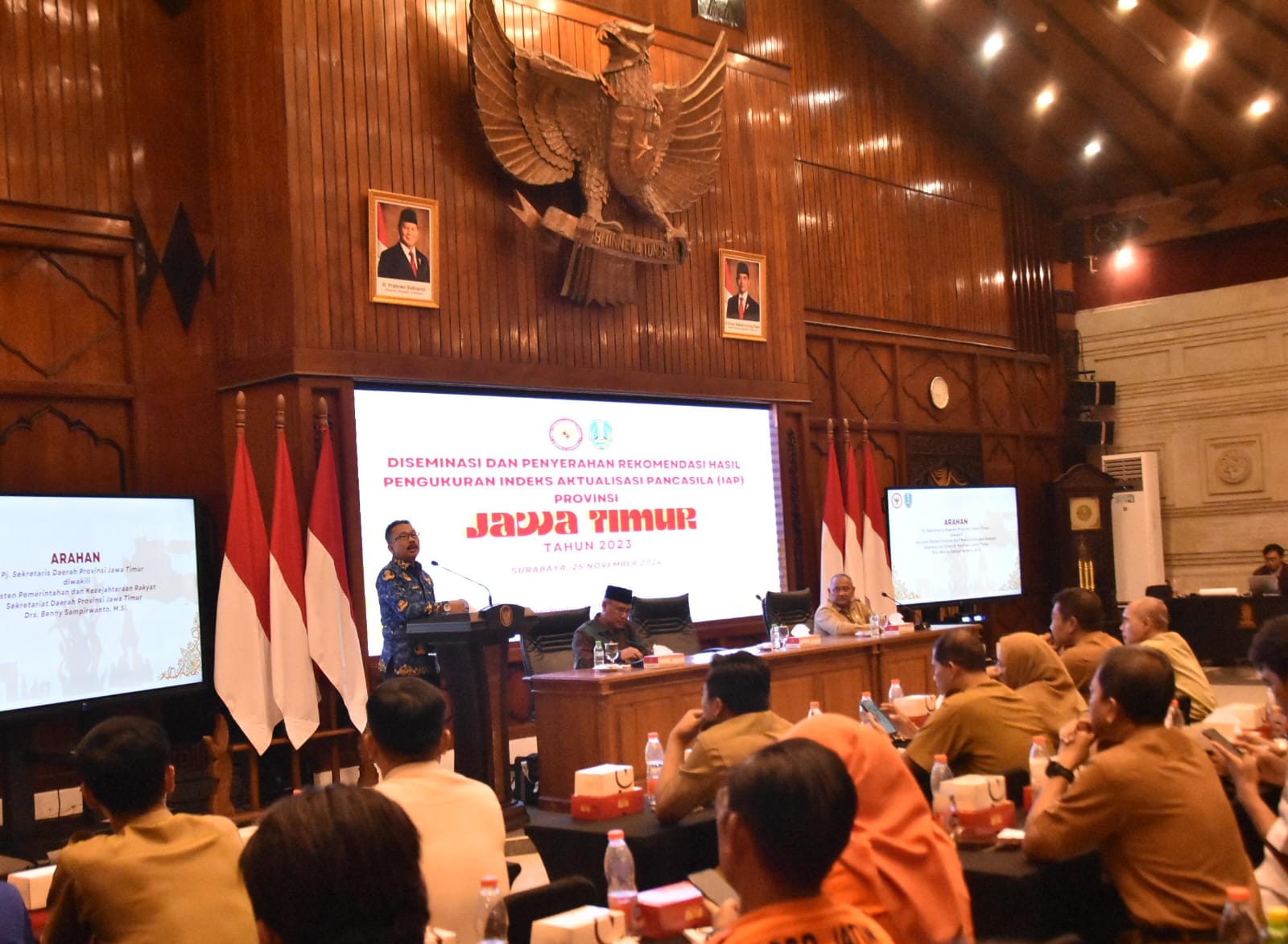 Bareng Bakesbangpol, BPIP RI Serahkan Rekomendasi Hasil Pengukuran IAP Jatim 2023