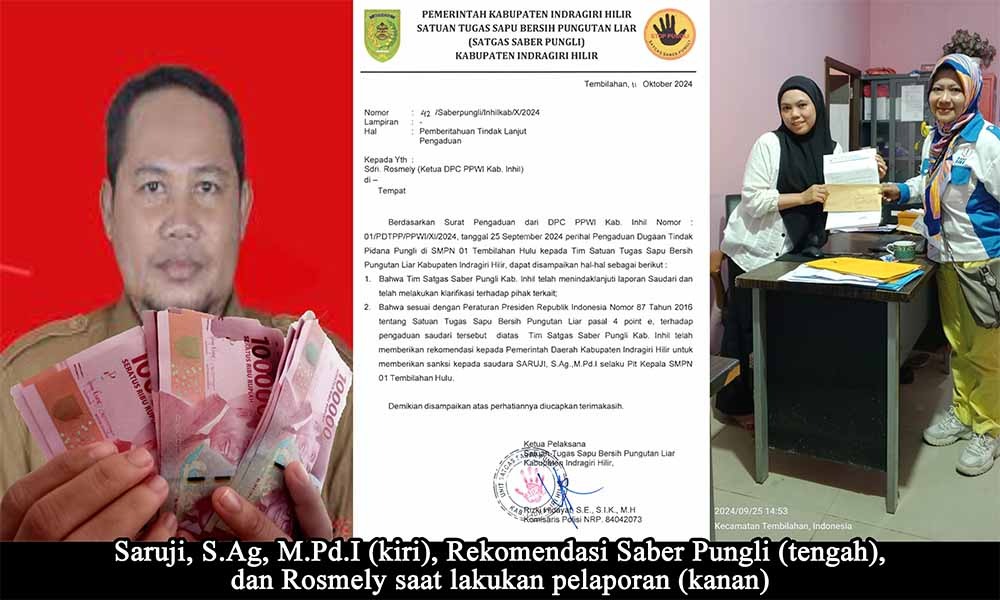 Terbukti Lakukan Pungutan Liar, Alumni Lemhannas Desak Pemda Inhil Pecat Dedengkot Pungli Saruji