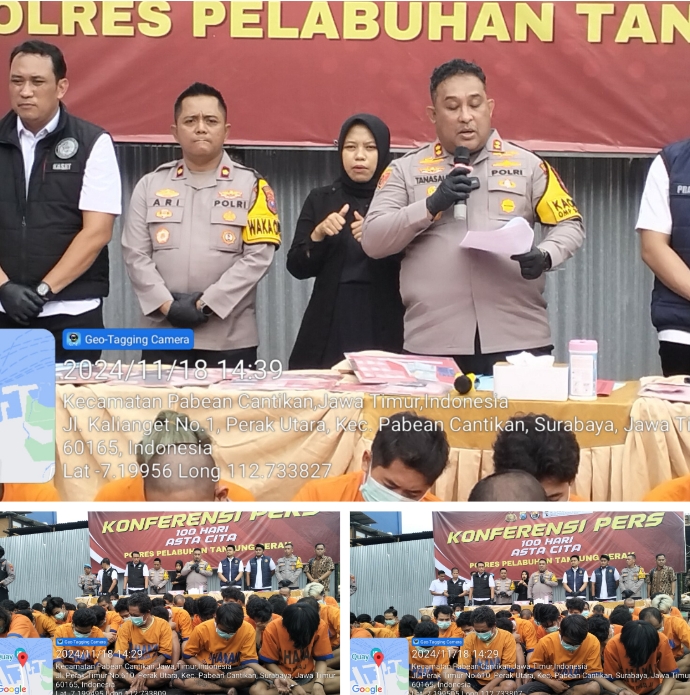 Hebat, 2 Minggu Polres Pelabuhan Tg Perak & Polsek Jajaran Tangkap 88 Tersangka