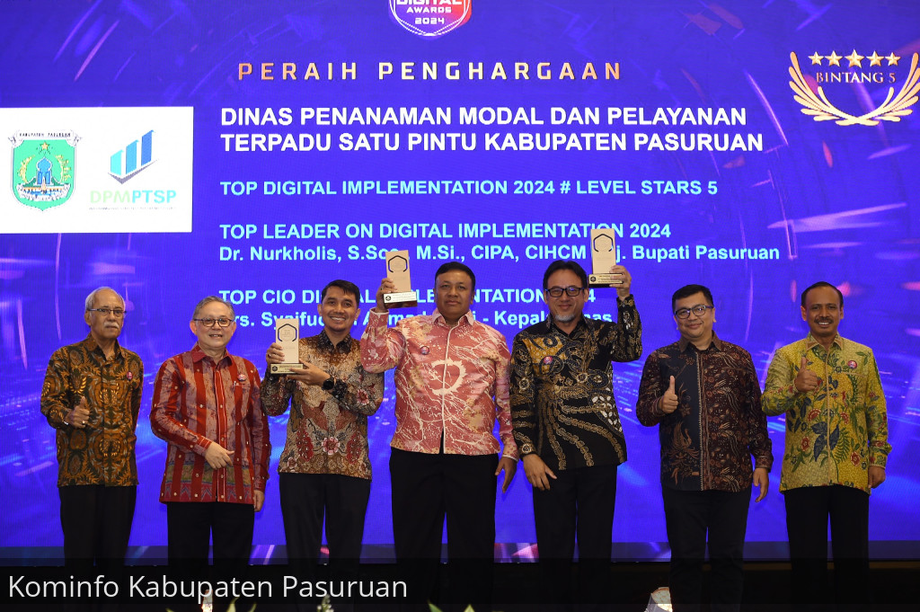 Pemkab Pasuruan Raih Tiga Penghargaan Pada Top Digital Awards 2024