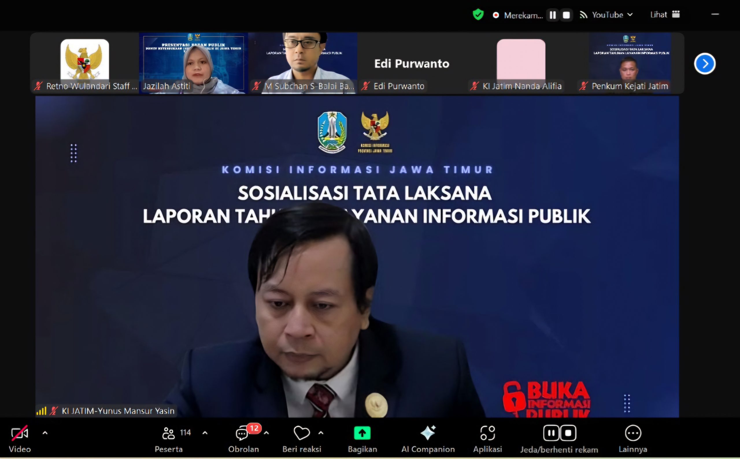 Komisi Informasi Jatim Sosialisasikan Penyusunan Laporan Tahunan