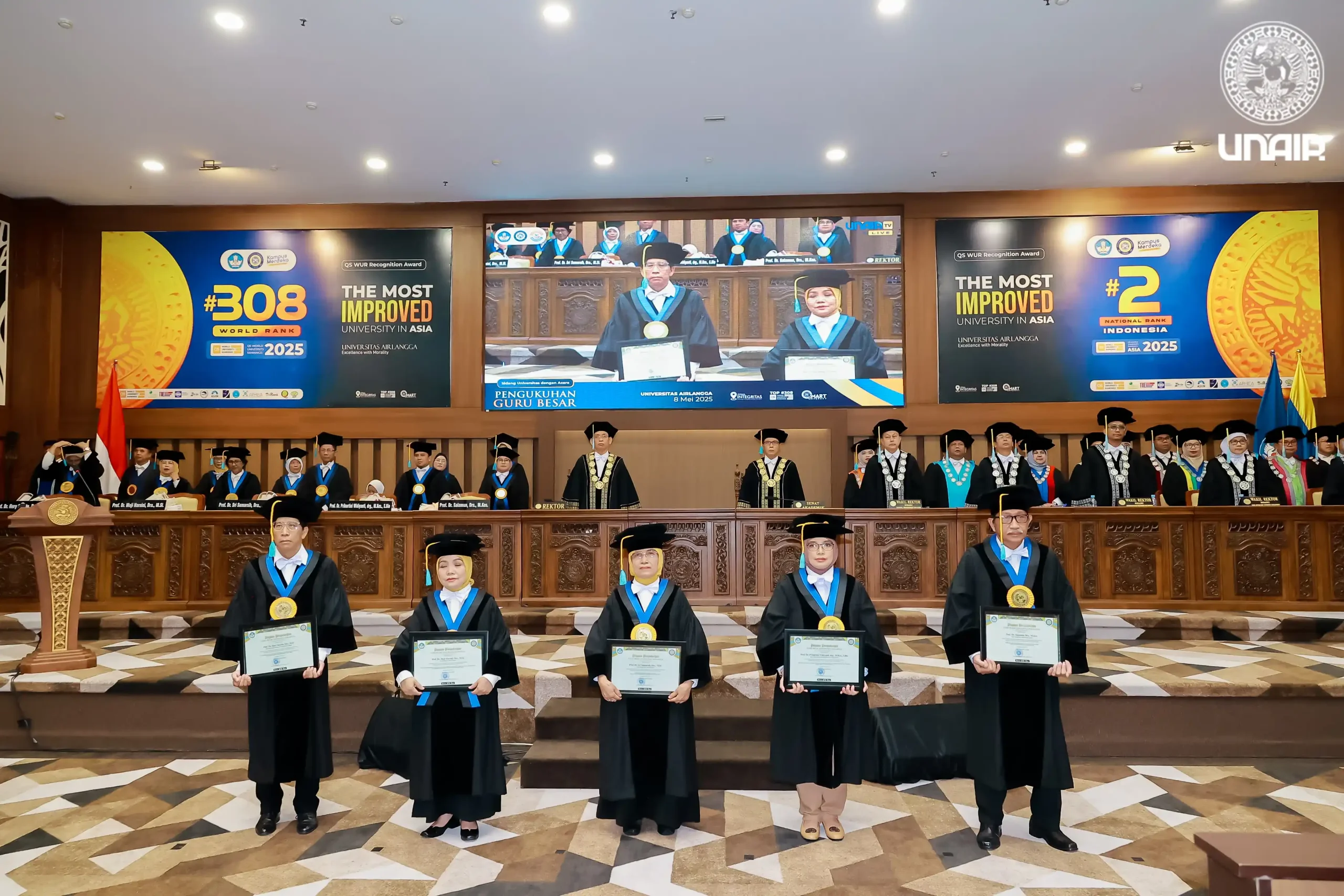 Kukuhkan Lima Guru Besar FST, Rektor Unair Singgung Kebermanfaatan Alam