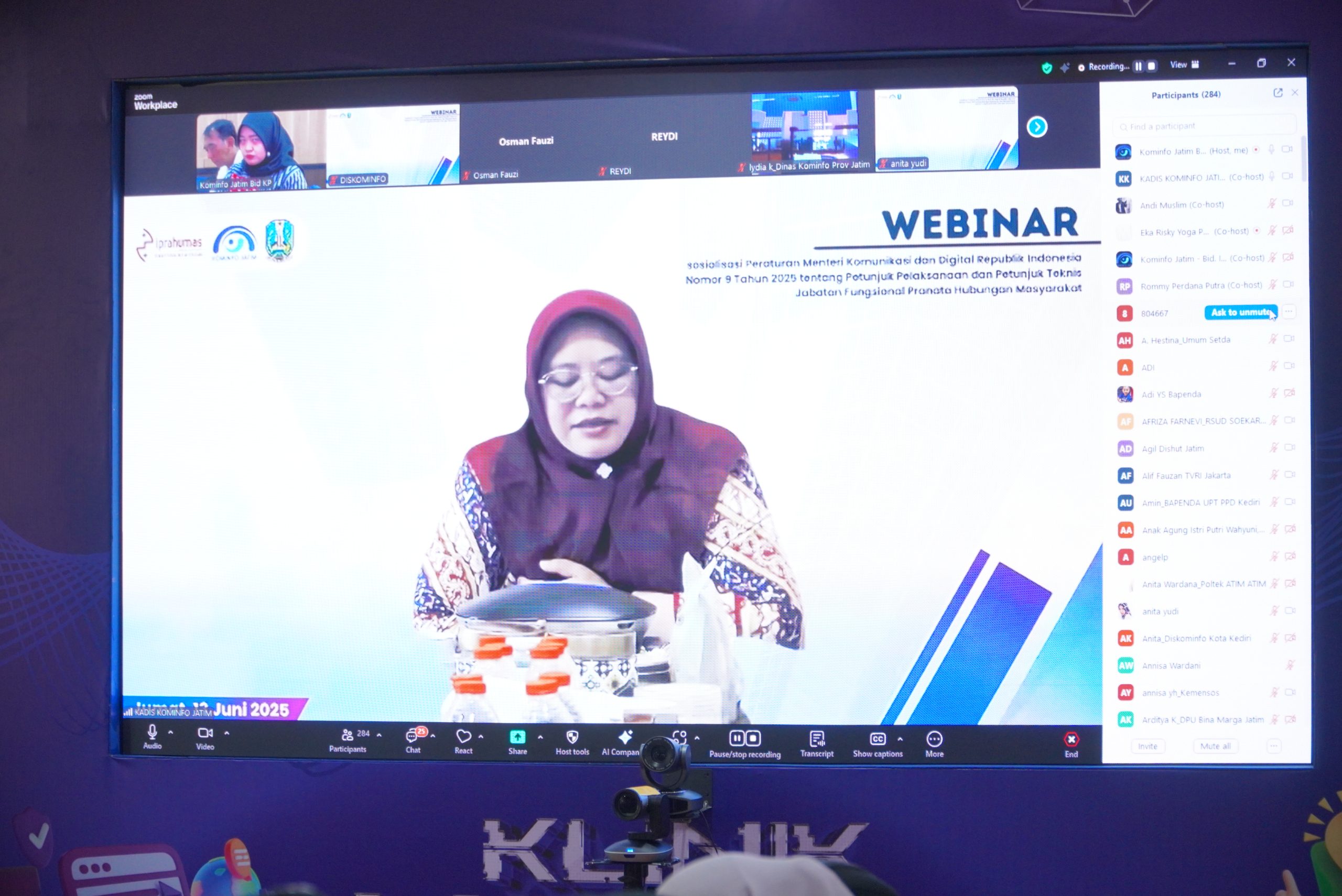 Kominfo Jatim Gelar Sosialisasi Permenkomdigi No. 9 Tahun 2025, Bahas Juklak dan Juknis Pranata Humas