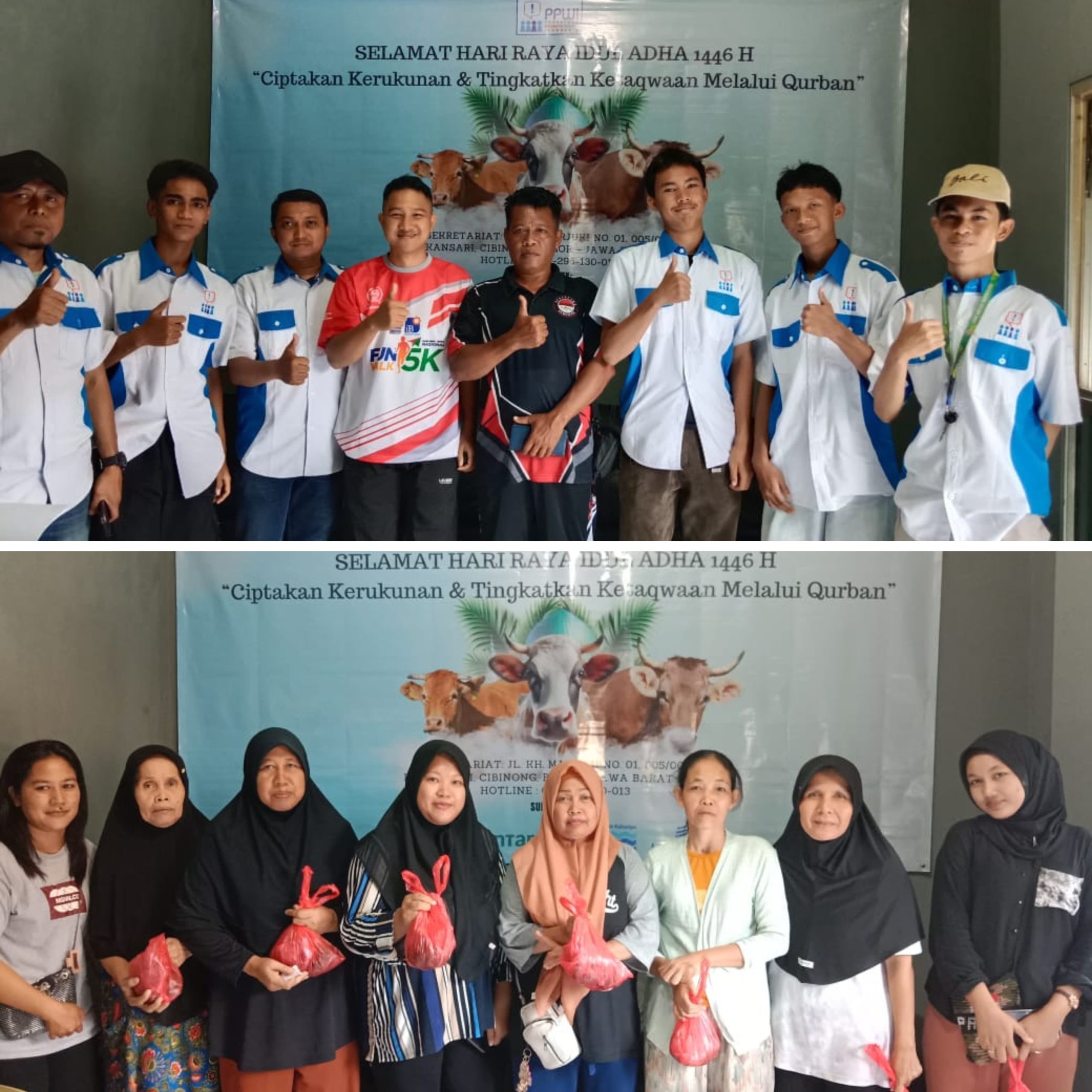 Rajut Kebersamaan, PPWI Kabupaten Bogor Bagikan Puluhan Paket Daging Qurban
