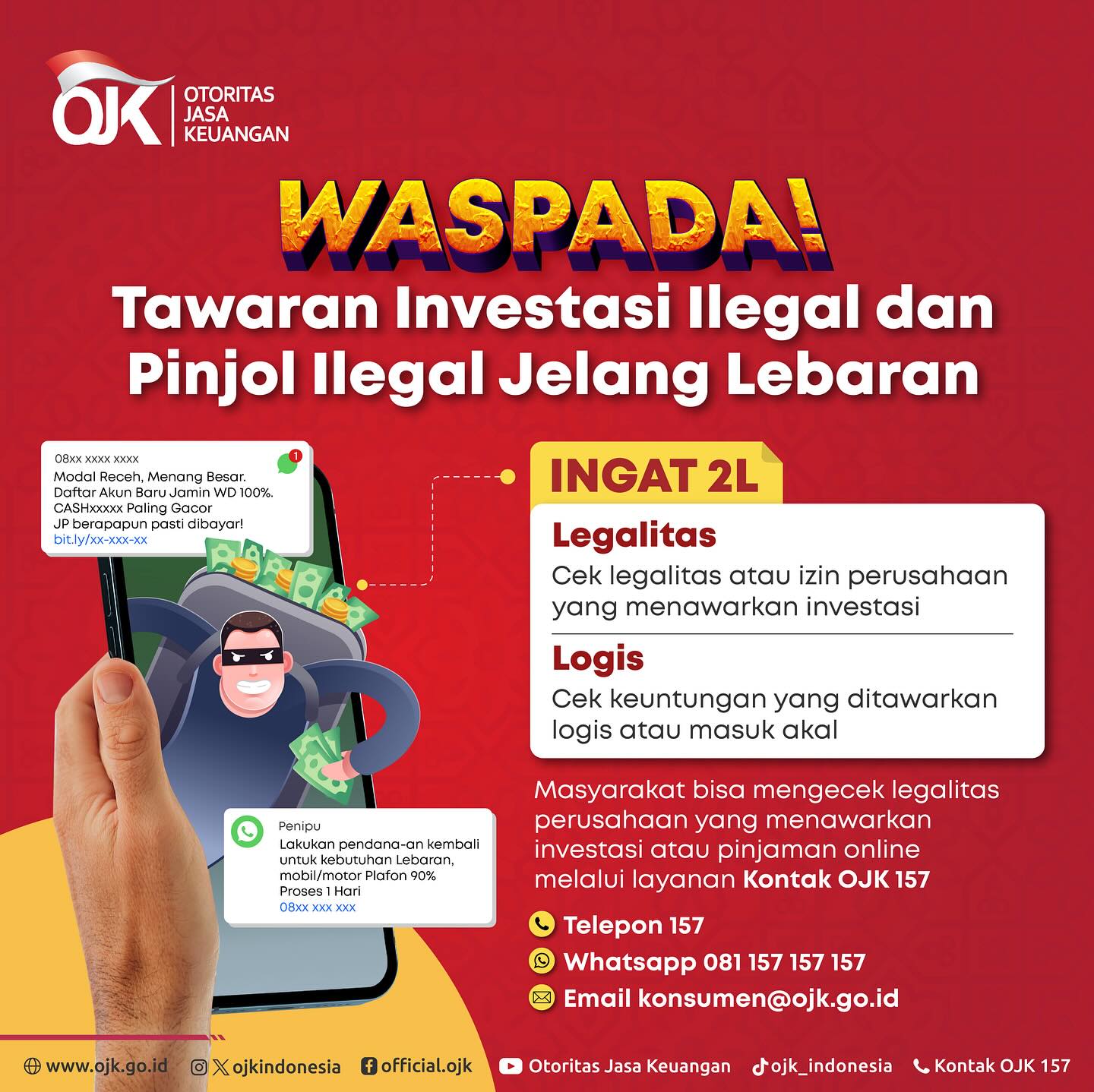 OJK Bekuk Ribuan Pinjol dan Investasi Ilegal, Kerugian Capai Rp 3,4 Triliun