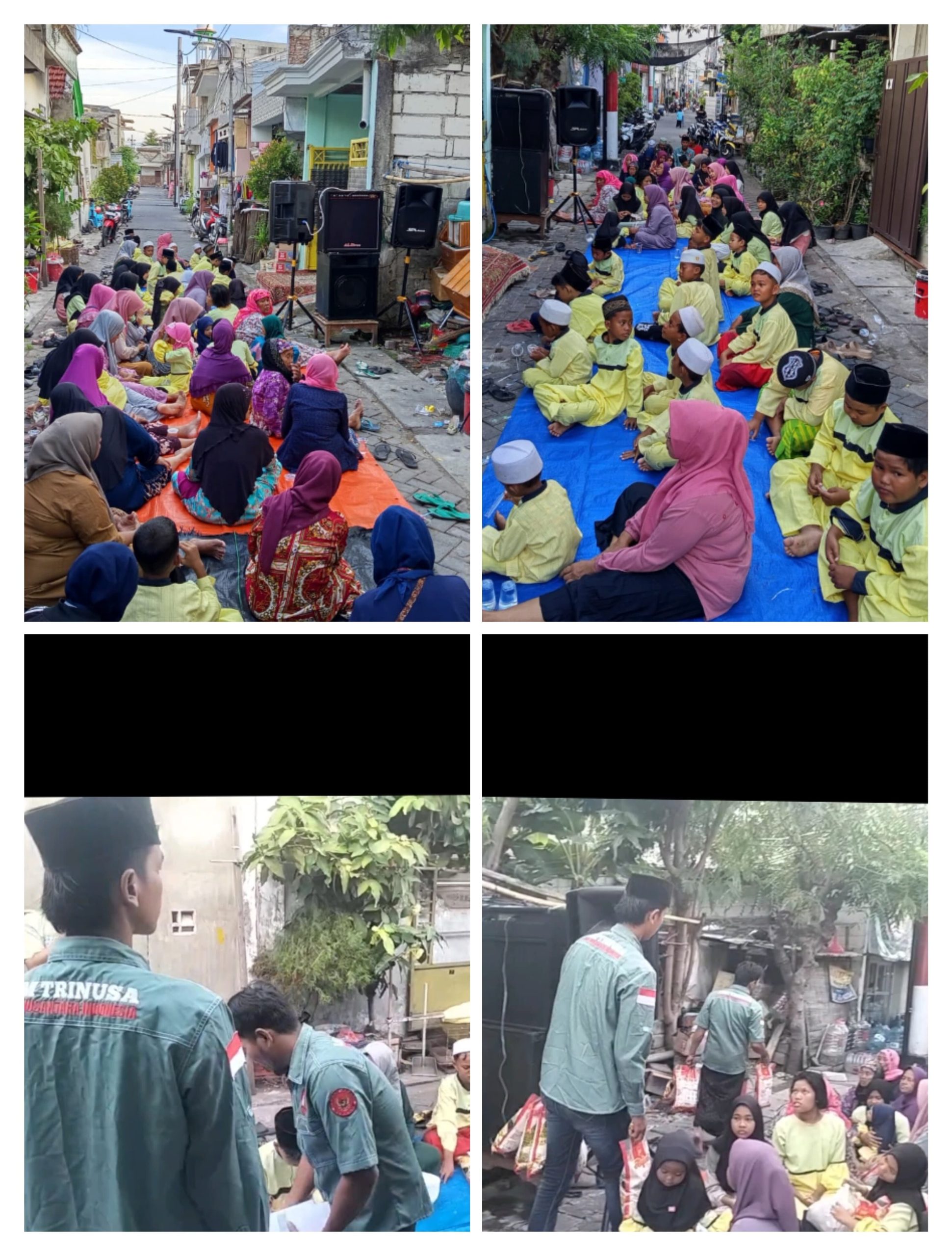 Kolaborasi LSM TRINUSA dan Ormas Madas Nusantara Warnai Santunan 70 Anak Yatim di Kedung Cowek