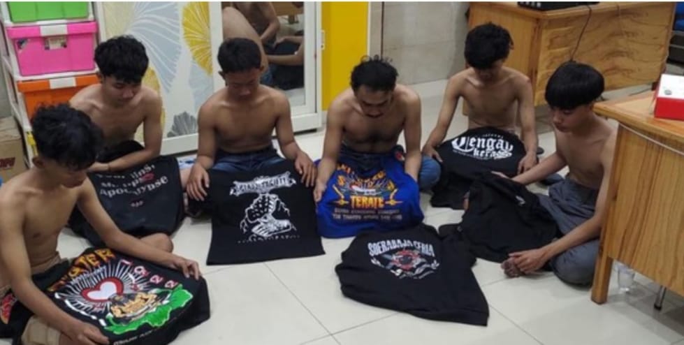 9 Remaja Diamankan Polsek Waru Aksi Gangster di Sidoarjo Berakhir