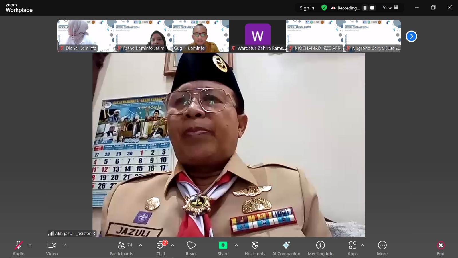 Webinar CERDIG Dorong Literasi Digital Positif Pramuka Jatim Jadi Garda Terdepan Lawan Judi Online