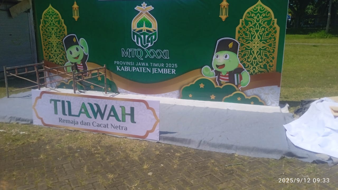 Venue MTQ XXXI Jatim di Jember Capai 80 Persen, Tuan Rumah Siap Sambut Kafilah