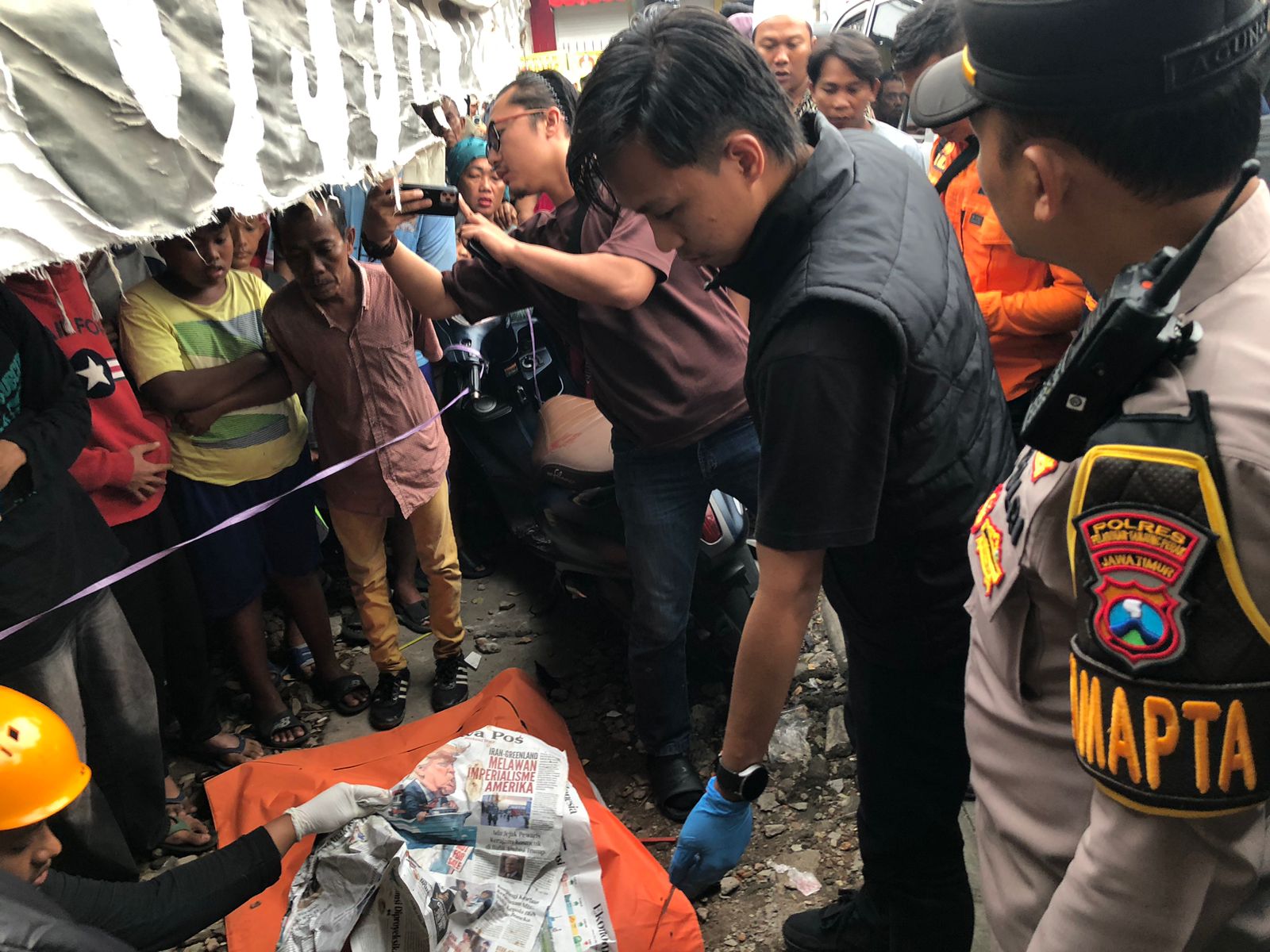 NGERI…!!! Warga Wonokusumo Jaya di Gegerkan Mayat Penuh Luka Bacok Besimbah Darah