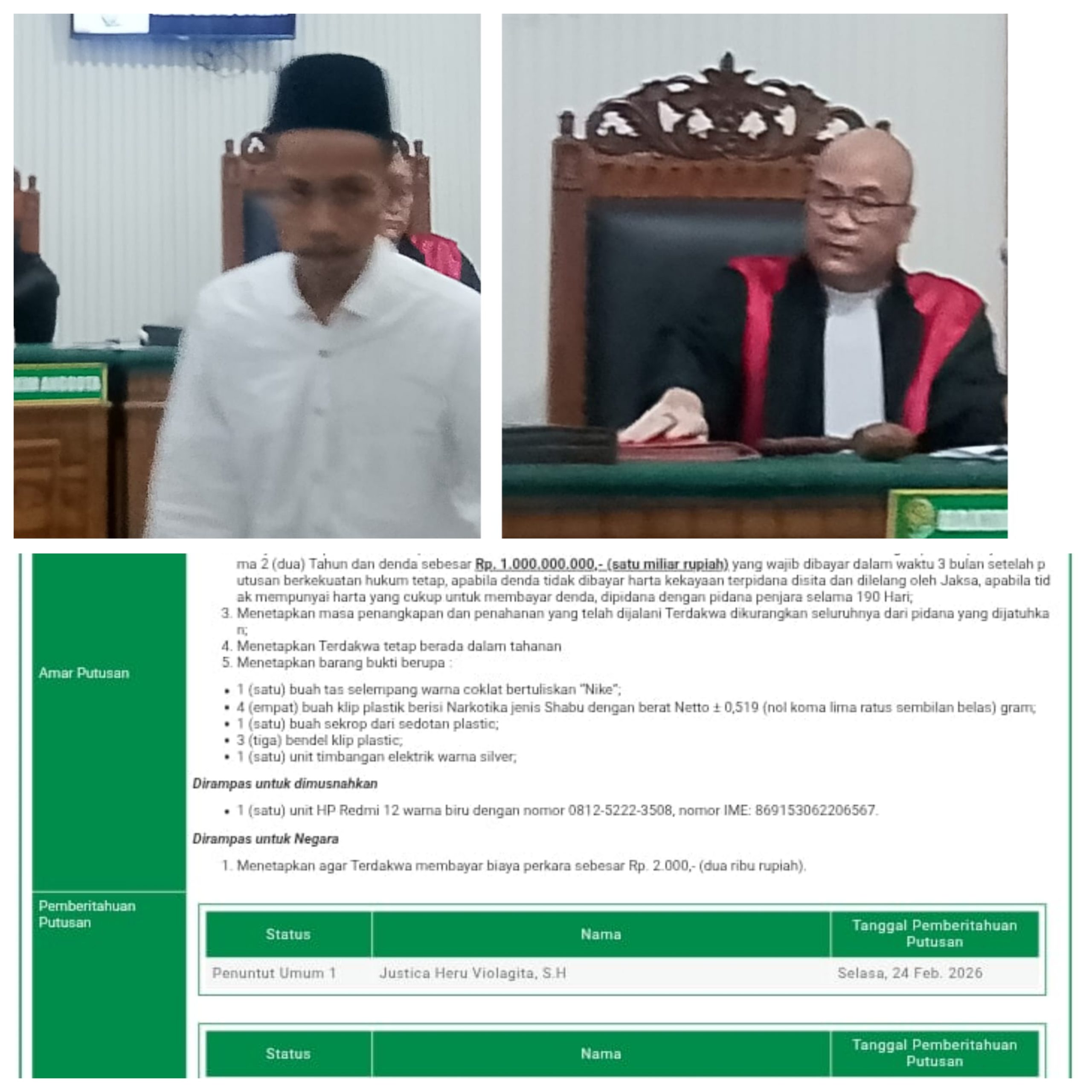 Hakim Alex Faisal Ringankan Hukuman Terdakwa Pengedar Sabu di Surabaya