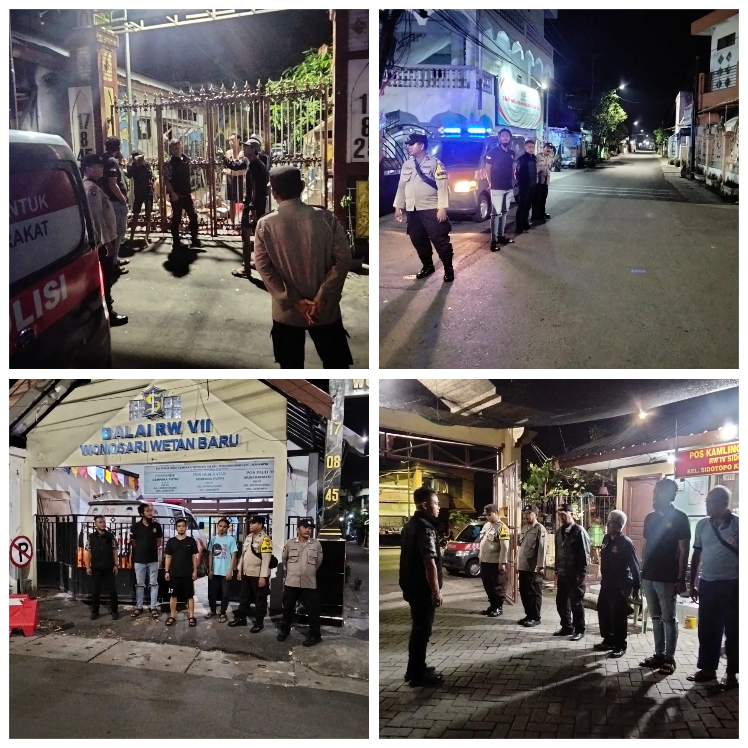 Polsek Semampir: Apel Patroli Harkamtibmas di Poskamling Kampung Tangguh